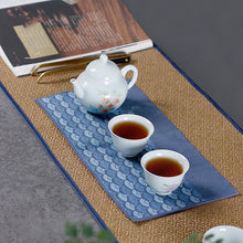 Load image into Gallery viewer, Blue Cotton Tea Towel | Absorbent Chinese Kitchen Dish Towels - 1 Pc