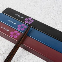 Load image into Gallery viewer, Sakura Portable Chopsticks with Case | Japanese Wooden Chopstick for Travel - 1 Set