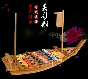 Bamboo Sushi Boat | Japanese Sashimi Platter Tray Display - 1 Set