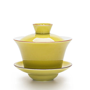 Solid Celadon Green Gaiwan | Chinese Teapot Steeping Cup Set