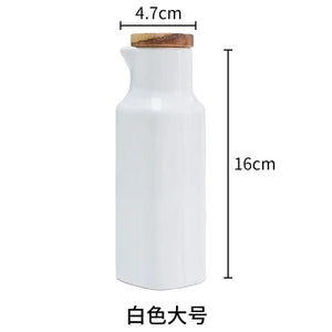 Blue Soy Sauce Bottle with Lid | Ceramic Vinegar Dispenser - 1 Pc