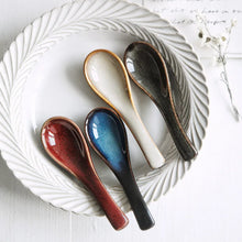 Load image into Gallery viewer, Japanese Asian Soup Spoons | Ceramic Rice Noodle Tableware - 1 Pc