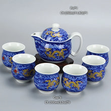 Load image into Gallery viewer, Luxury Dragon Chinese Tea Set | GongFu Ceramic Porcelain Ceremony - 7 Pc