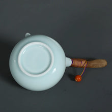 Load image into Gallery viewer, Celadon Kyusu Teapot with Wooden Handle | Japanese Ceramic Kung Fu Set