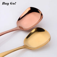 Load image into Gallery viewer, Korean Metal Spoons | Stainless Steel Asian Soup Spoon - 1 Pc