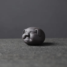 Load image into Gallery viewer, Round Pig Tea Pet | Small Purple Clay Chinese Tea Pets Ornament - 1 Pc