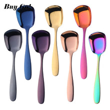 Load image into Gallery viewer, Korean Metal Spoons | Stainless Steel Asian Soup Spoon - 1 Pc