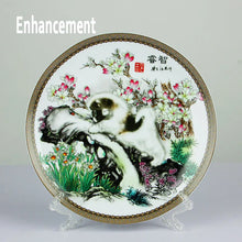 Load image into Gallery viewer, Blue &amp; White Ceramic Ornamental Plate with Base | Chinese New Year Gift - 1 Pc