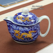 Load image into Gallery viewer, Luxury Dragon Chinese Tea Set | GongFu Ceramic Porcelain Ceremony - 7 Pc