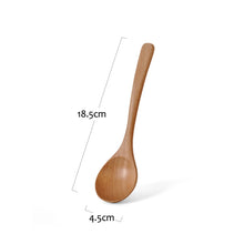 Load image into Gallery viewer, Japanese Beech Wood Asian Soup Spoon for Rice Noodles - 1 Pc