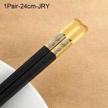 Load image into Gallery viewer, Black &amp; Gold Chopsticks | Luxury Melamine Reusable Tableware - 1 Pair