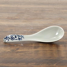 Load image into Gallery viewer, Flower White Asian Soup Spoon | Japanese Rice Noodle Ceramic Tableware - 1 Pc