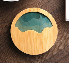 Load image into Gallery viewer, Ocean Cute Coasters | Art Water Nature Wood Bamboo Drinks - 1 Pc