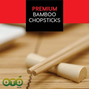 premium disposable bamboo wooden chopsticks in sleeves