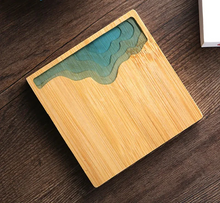 Load image into Gallery viewer, Ocean Cute Coasters | Art Water Nature Wood Bamboo Drinks - 1 Pc