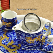 Load image into Gallery viewer, Luxury Dragon Chinese Tea Set | GongFu Ceramic Porcelain Ceremony - 7 Pc