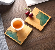 Load image into Gallery viewer, Ocean Cute Coasters | Art Water Nature Wood Bamboo Drinks - 1 Pc