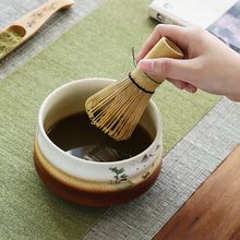 Load image into Gallery viewer, Brown &amp; White Matcha Bowl Chawan | Japanese Landscape Tea Ceramic - 1 Pc