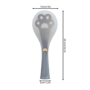 Cute Gray Paw Rice Paddle | Cat Dog Animal Non-Stick Silicone Spoon - 1 Pc