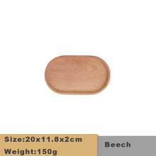 Load image into Gallery viewer, Rounded Rectangle Wooden Serving Tray | Small Brown Wood Platter - 1 Pc