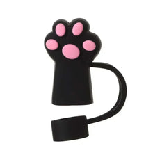 Load image into Gallery viewer, Cute Paw Straw Toppers | Cat Dog Animal Cup Straw Covers - 1/3 Pcs