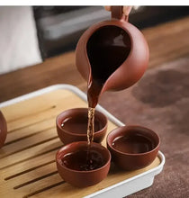 Load image into Gallery viewer, Portable Purple Clay Chinese Tea Set | Teapot  Gaiwan Travel Pot Cups - 11 Pc