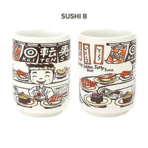 Mt Fuji Cylindrical Japanese Tea Cups | Ceramic Fun Traditional Japan Landmarks - 1 Pc