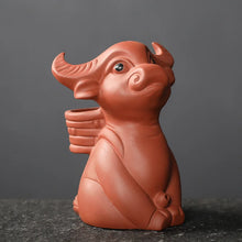 Load image into Gallery viewer, Cattle Spitting Tea Pet | Chinese Clay Handmade Spraying Tea Pets Ornaments - 1 Pc