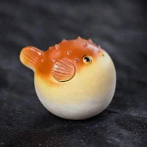 Pufferfish Tea Pet | Yixing Clay Fish Chinese Gongfu Figurine - 1 Pc