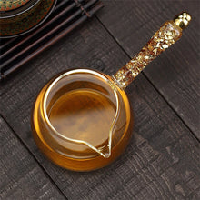 Load image into Gallery viewer, Glass Tea Dispenser with Gold Handle | Japanese Chinese Teapot - 1 Pc