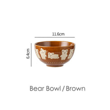 Load image into Gallery viewer, Cute Cat Bear Kobachi Small Bowls | Ceramic Animal Bowl 4.5 Inch - 1 Pc