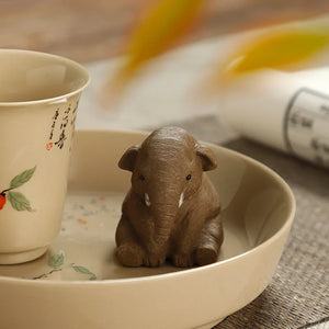 Wisdom Elephant Tea Pet | Chinese Kung Fu Ceremony Small Figures Tea Accessories - 1 Pc