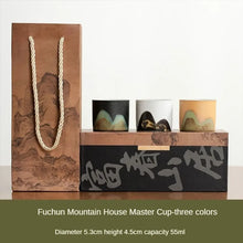 Load image into Gallery viewer, Unique Chinese Mountain 3 Ceramic Tea Cups - 1 Gift Set