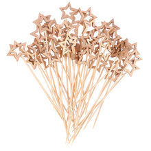 Load image into Gallery viewer, Star Fancy Toothpicks | Silver Bronze Decorative Food Sticks - 50 Pcs