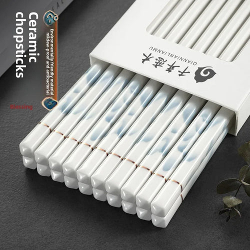 Mountain Ceramic Chopsticks Set | Modern White - 5/10/20/30 Pairs
