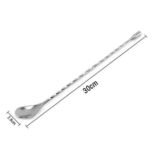 Metal Swizzle Sticks | Long Handle Drink Cocktail Stirrers - 1 Pc