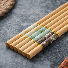 Load image into Gallery viewer, Cyrstal Inspired Bamboo Chopsticks Set | Natural Wood - 5/10/20/30 Pairs
