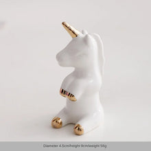 Load image into Gallery viewer, White Unicorn Ring Holder | Ceramic Jewelry Rack - 1 Pc