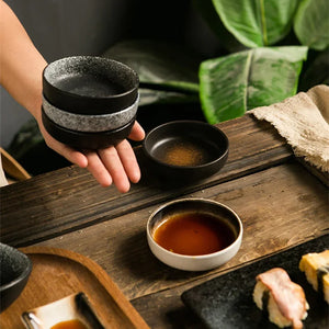 Circular Round Soy Sauce Dish | Ceramic Seasoning Plate - 1 Pc