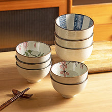 Load image into Gallery viewer, Small Japanese Bowl Set with Gift Box | Ceramic Dishes for Dessert Salad Snacks