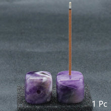 Load image into Gallery viewer, Natural Crystal Incense Holder | Stick Burner Quartz Stone - 1 Pc