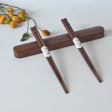 Load image into Gallery viewer, Black Walnut Chopsticks Set | Wooden Japanese Utensils - 2 Pairs