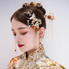 Load image into Gallery viewer, Ornate Chinese Bridal Hair Pins | Decorative Headdress Jewelry - 1 Set