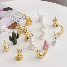 Load image into Gallery viewer, Cute Silver Bear Ring Holder | Ceramic Jewelry Rack - 1 Pc