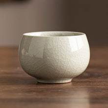 Load image into Gallery viewer, Calligraphy Chinese Tea Cup | Cracked Ceramic Teaware - 1 Pc