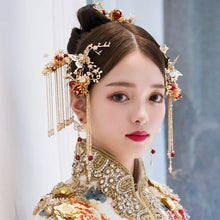 Load image into Gallery viewer, Ornate Chinese Bridal Hair Pins | Decorative Headdress Jewelry - 1 Set