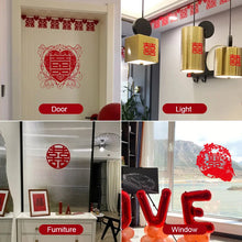 Load image into Gallery viewer, Traditional Chinese Red Wedding Stickers for Wall Door Decoration - 20 pcs