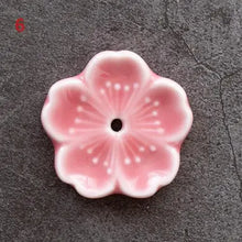 Load image into Gallery viewer, Cherry Blossom Ceramic Incense Holder | Cute Sakura Flower Stick Burners - 1 Pc