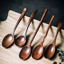 Load image into Gallery viewer, Solid Wood Japanese Soup Spoons | Asian Tableware - 1 Set