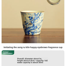 Load image into Gallery viewer, Peacock Chinese Tea Cup | Ornate Ceramic Bird - 1 Pc